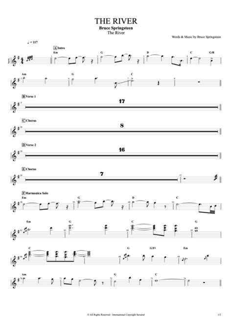 The River Harmonica Tab G