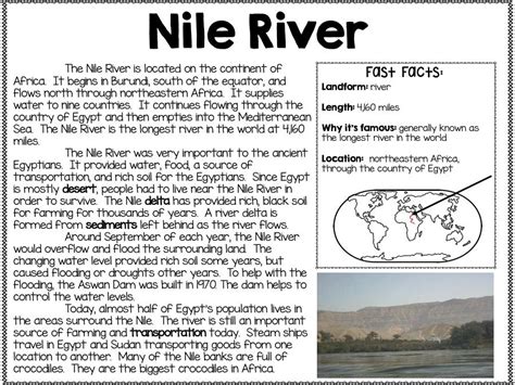 the river nile fact file