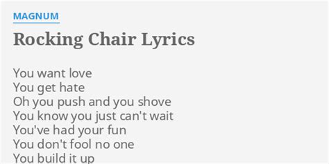 the rocking chair lyrics