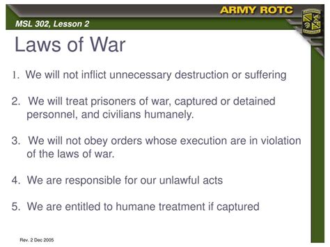 the rules of war