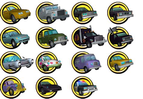 the simpsons hit and run vehicles