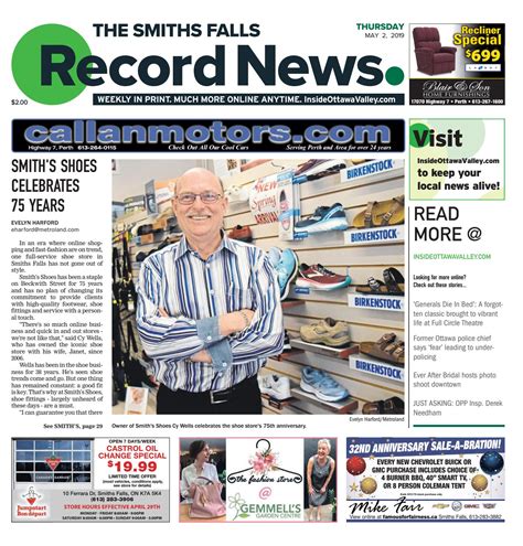 the smiths falls record news