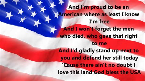 the song god bless the usa