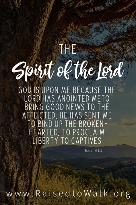 the spirit of god is upon me bible verse