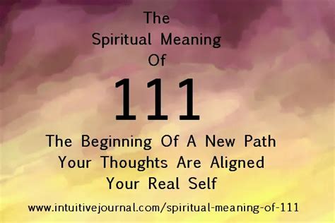 the spiritual meaning of 111