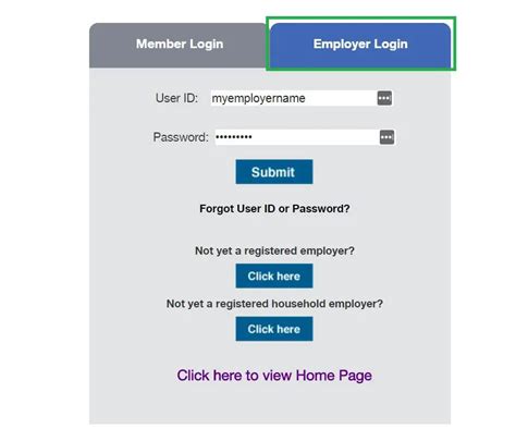 the standard employer login