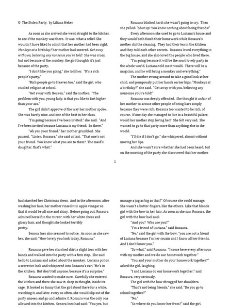the stolen party full text