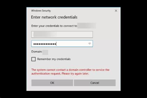 the system cannot contact a domain controller