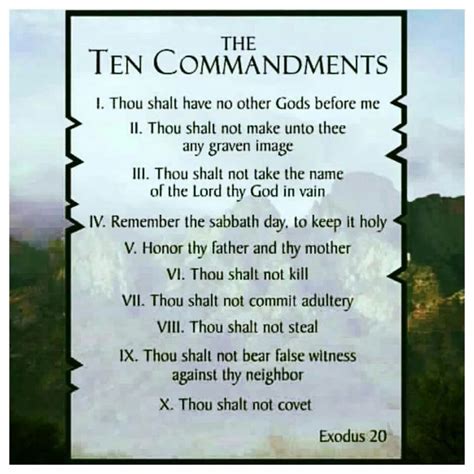 the ten commandments bible verse exodus 20