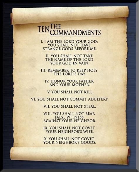 the the ten commandments