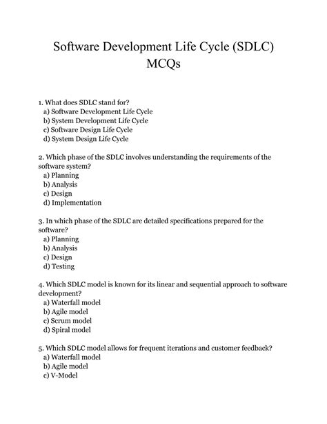 The Third Step In Software Development Life Cycle Is Mcq