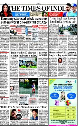 the times of india newspaper today kolkata