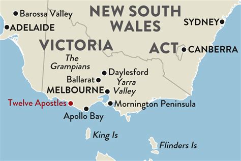 the twelve apostles australia map