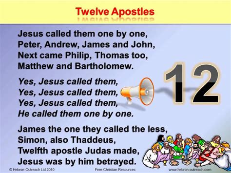 the twelve apostles song