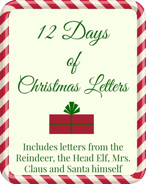 the twelve days of christmas letter