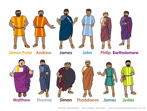 the twelve disciples for kids