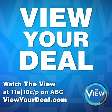 the view today view your deal