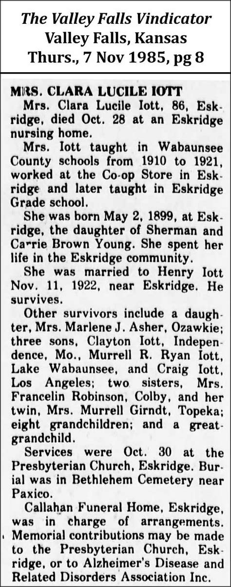 the vindicator obituary