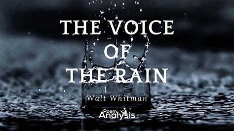 the voice of the rain analysis