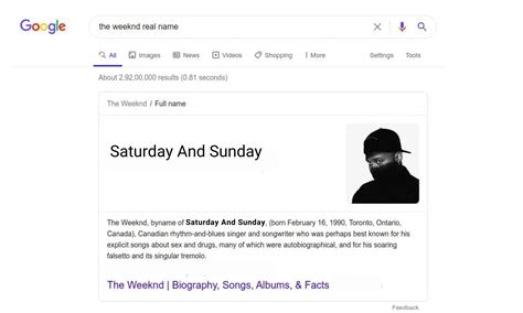 the weeknd real name saturday sunday