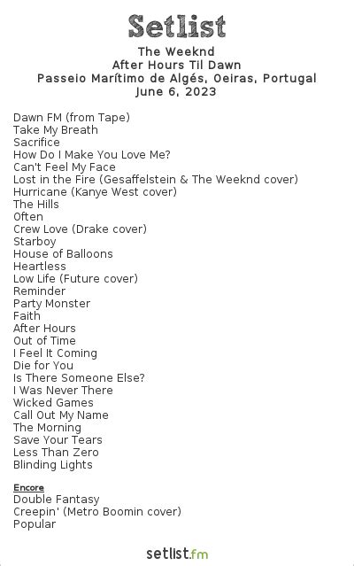 the weeknd setlist 2023