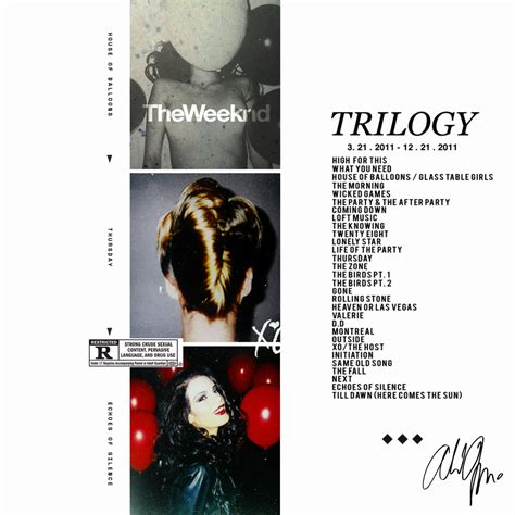 the weeknd trilogy song list