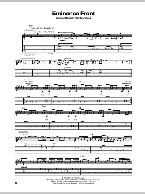 the who eminence front chords