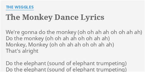 the wiggles monkey dance lyrics