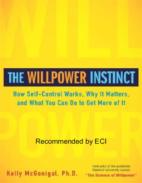 New The Willpower Instinct Pdf More