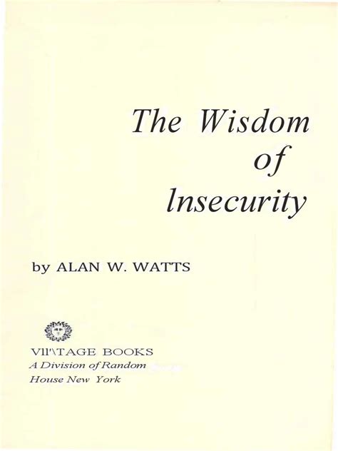 New The Wisdom Of Insecurity Pdf Viral