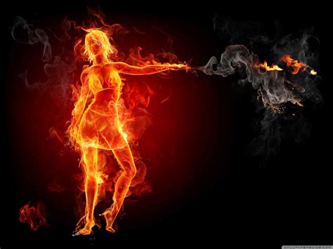 the woman on fire