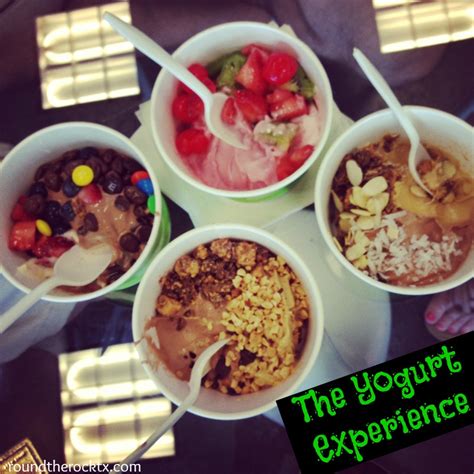 The Yogurt Experience Menu