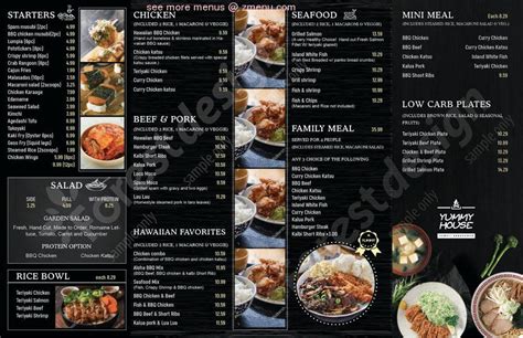 the yummy house menu