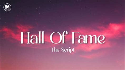 The Script Hall Of Fame (Lyrics) ft. will.i.am YouTube