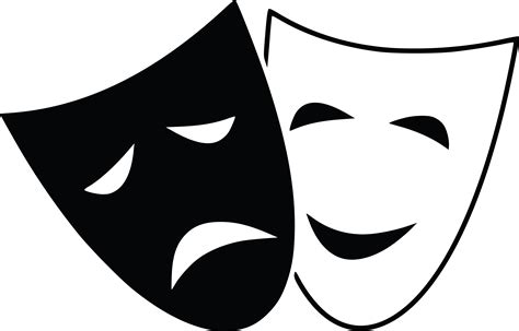 theater masks clipart free