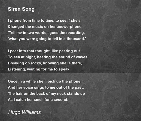 theme of siren song poem