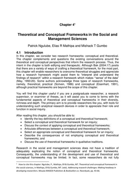 theoretical framework in quantitative research pdf