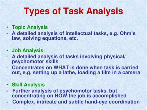 there are four types of task analysis.