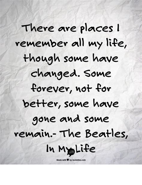 there are places i remember lyrics