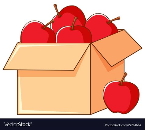 there is a box of apples