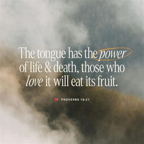 there is power of life and death in the tongue verse