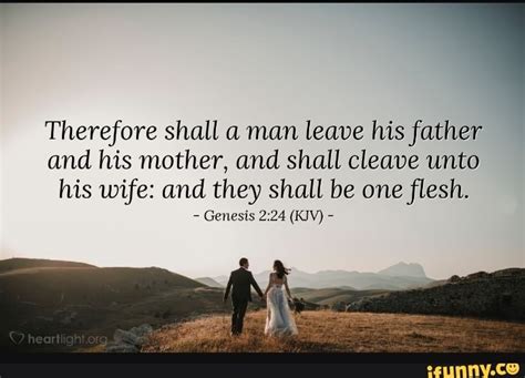 therefore shall a man leave his father kjv