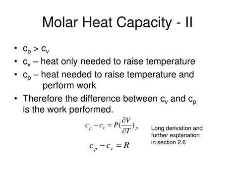 thermal heat capacity formula