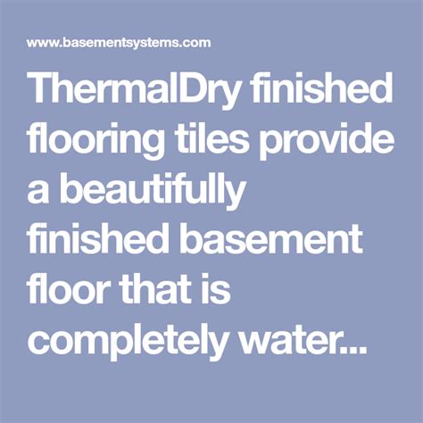 thermaldry flooring system price