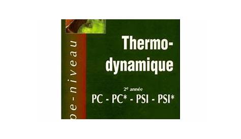 Thermodynamique Chimique Psi Notes De Cours De La By