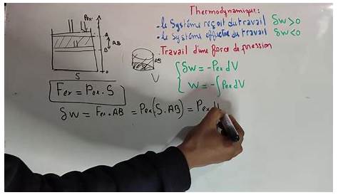 Thermodynamique Formule Travail Formulaire De