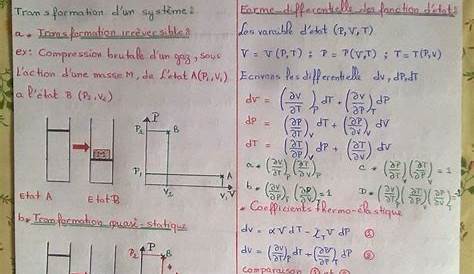 Thermodynamique S1 Resume De Cour SMPSMC Livres