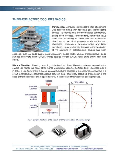 Thermoelectric Cooling Basics