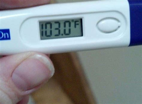 Thermometer Showing 103 Fever