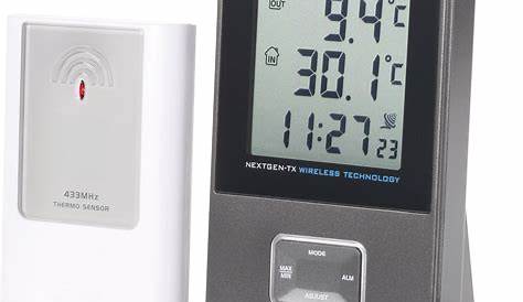 Thermometre Interieur Exterieur Avec Sonde Sans Fil A Viande , , Ecran Lcd,